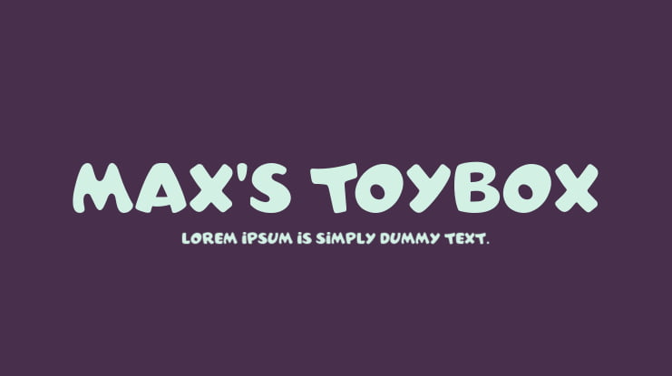 Max's Toybox Font