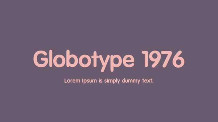 Globotype 1976 Font