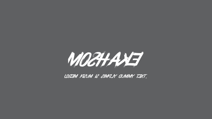 Moshake Font