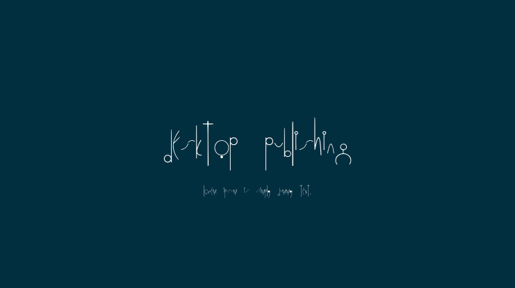 Desktop Publishing Font