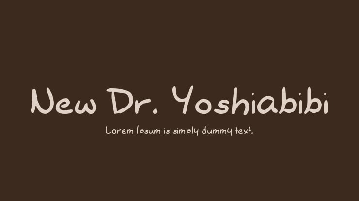 New Dr. Yoshiabibi Font