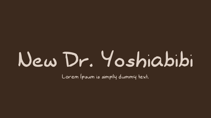 New Dr. Yoshiabibi Font