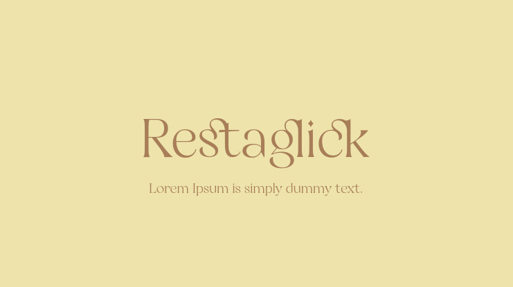 Restaglick Font