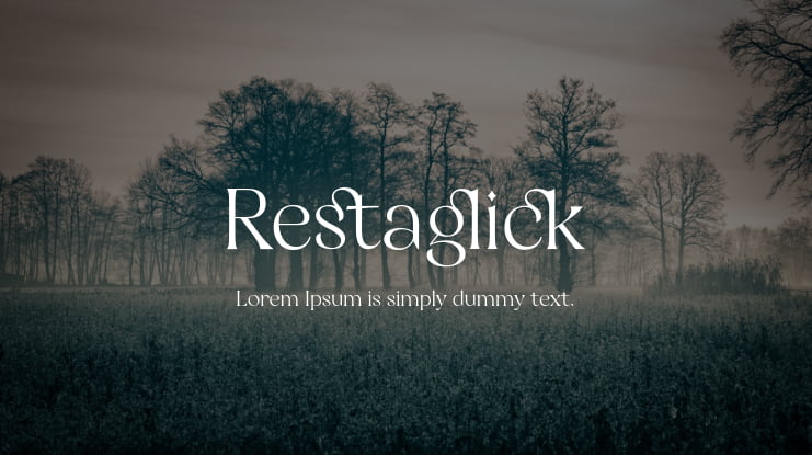 Restaglick Font