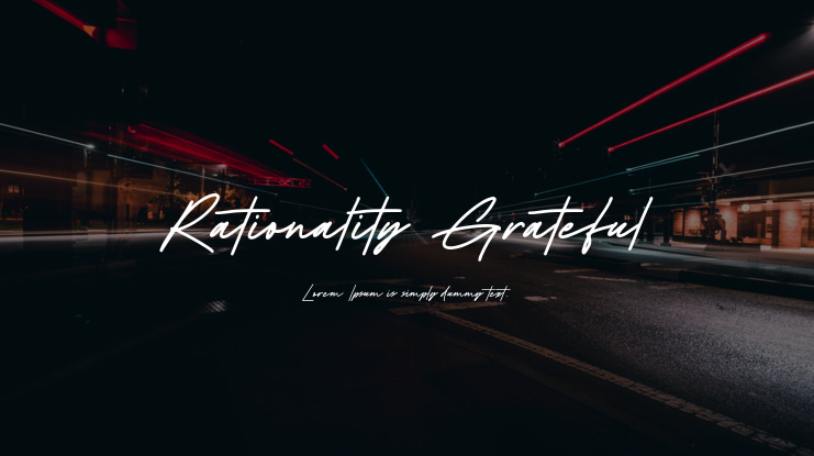 Rationality Grateful Font
