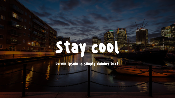 Stay cool Font