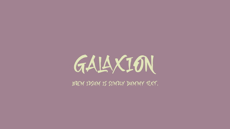 Galaxion Font
