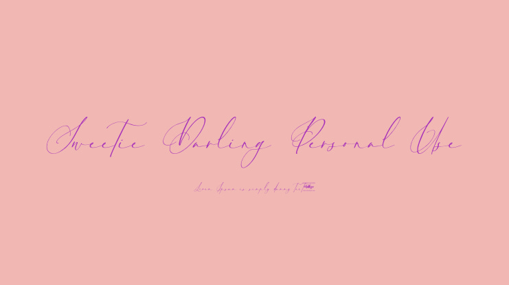 Sweetie Darling Personal Use Font