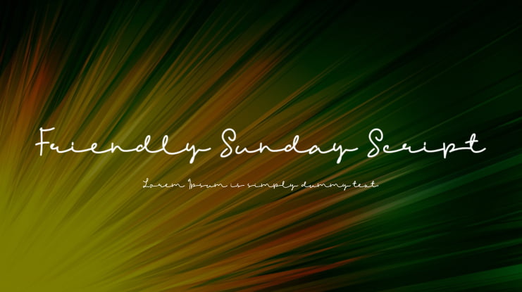 Friendly Sunday Script Font