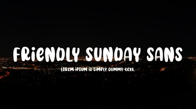 Friendly Sunday Sans Font