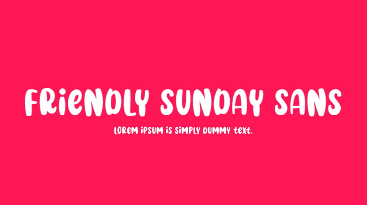 Friendly Sunday Sans Font