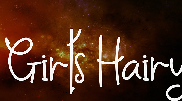 Girls Hairy Font