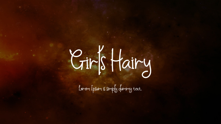 Girls Hairy Font