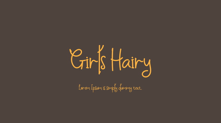 Girls Hairy Font