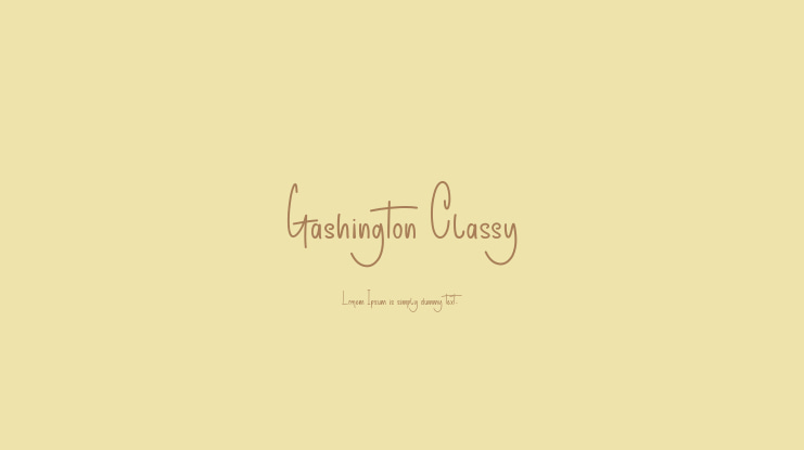Gashington Classy Font
