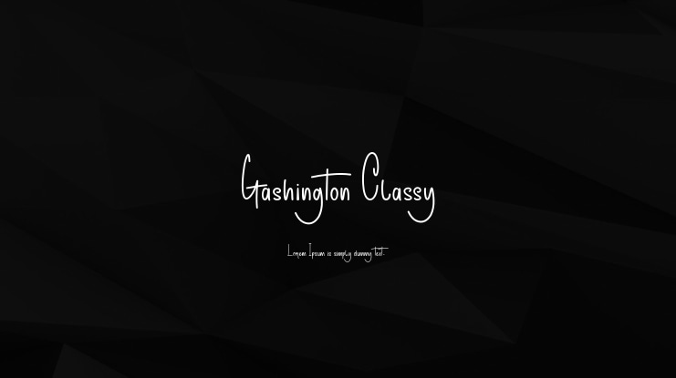 Gashington Classy Font