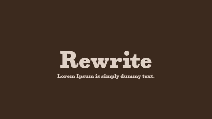 Rewrite Font
