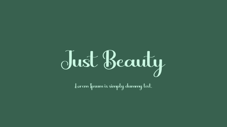 Just Beauty Font
