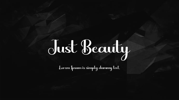 Just Beauty Font