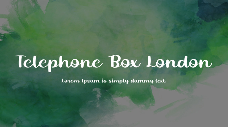 Telephone Box London Font