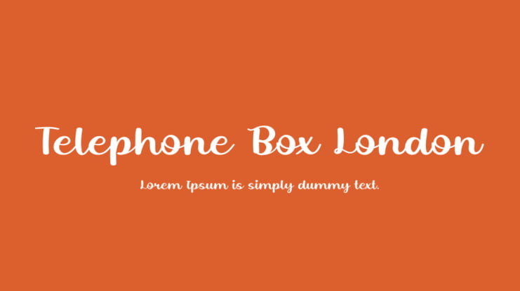 Telephone Box London Font