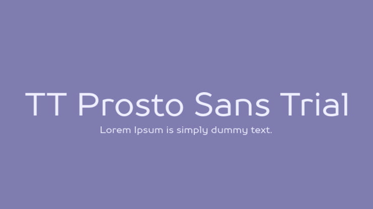 TT Prosto Sans Trial Font Family