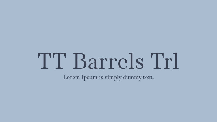 TT Barrels Trl Font Family