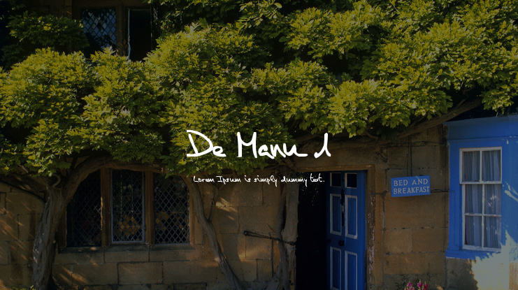 De Manu 1 Font Family