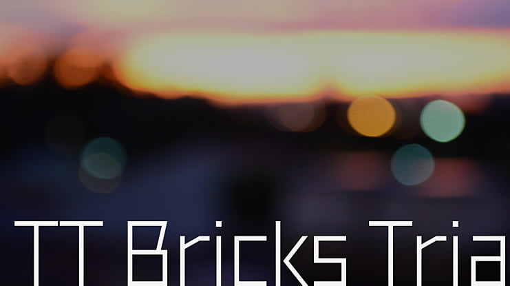 TT Bricks Trial Font Family