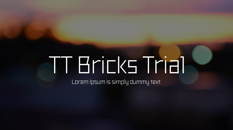 TT Bricks Trial Font Family