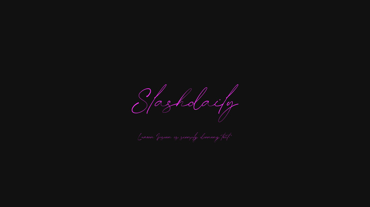 Slashdaily Font