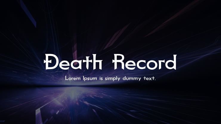 Death Record Font Family