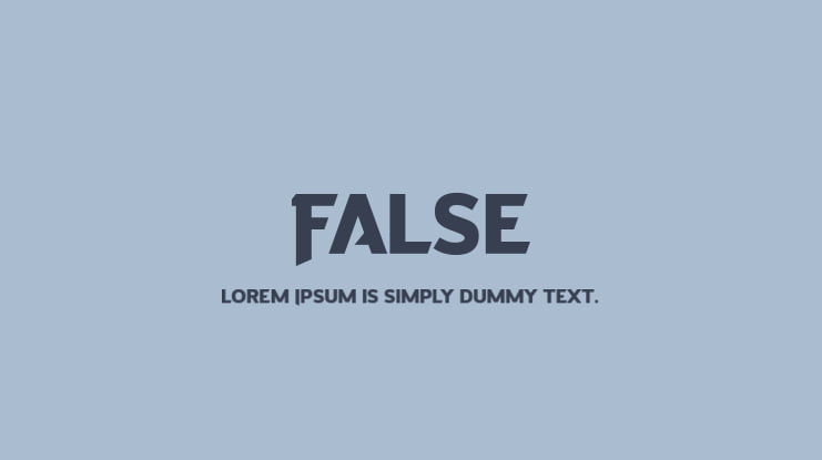 False Font