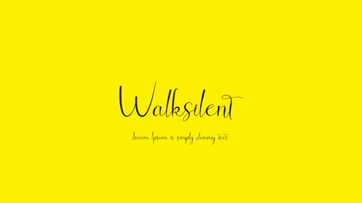 Walksilent Font