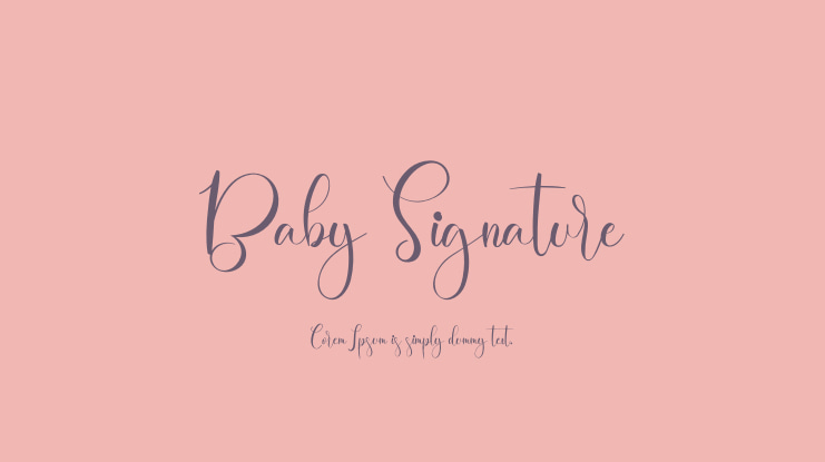 Baby Signature Font