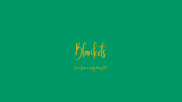 Blankets Font