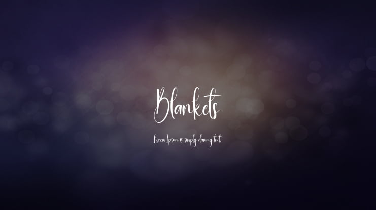 Blankets Font