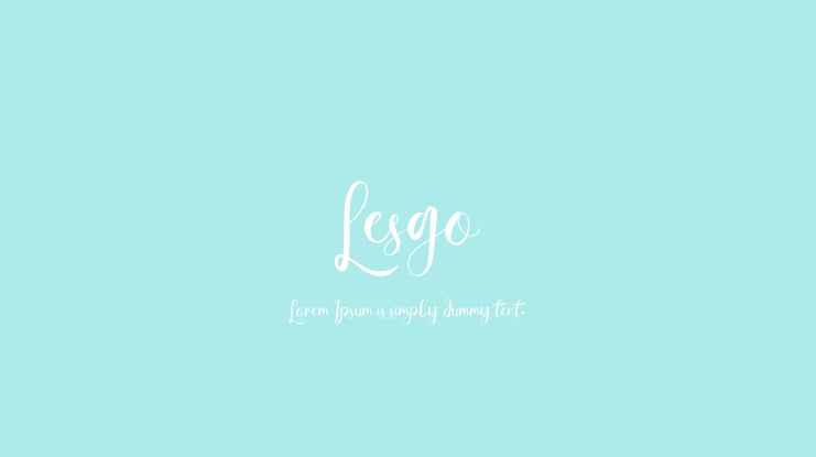 Lesgo Font