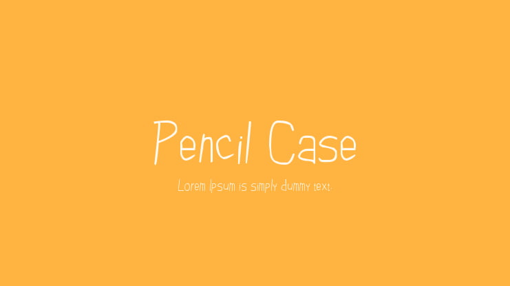 Pencil Case Font