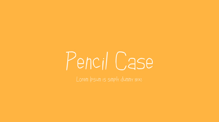Pencil Case Font