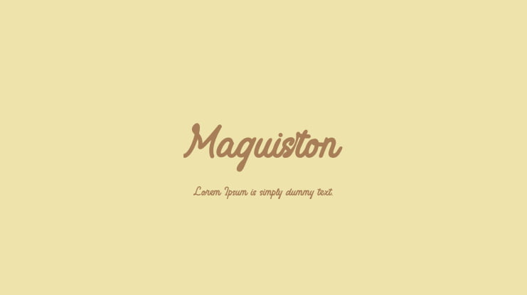 Maguiston Font