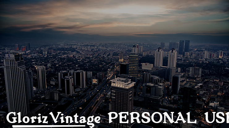 Gloriz Vintage PERSONAL USE Font