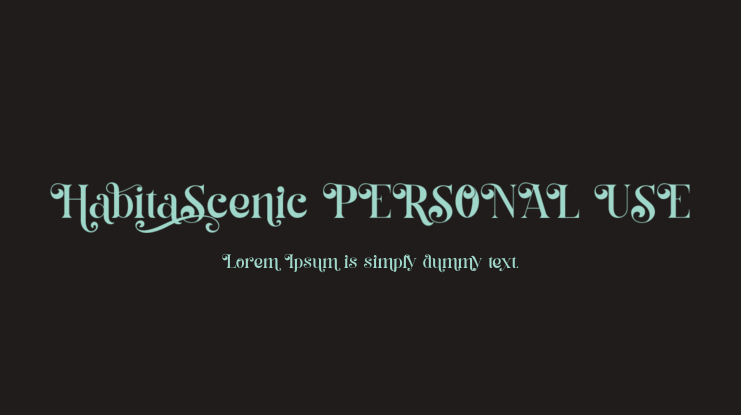 Habita Scenic PERSONAL USE Font
