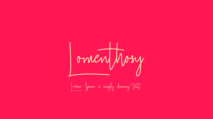 Lomenthosy Font