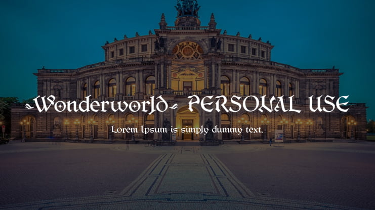 Wonderworld PERSONAL USE Font