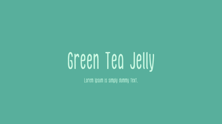 Green Tea Jelly Font