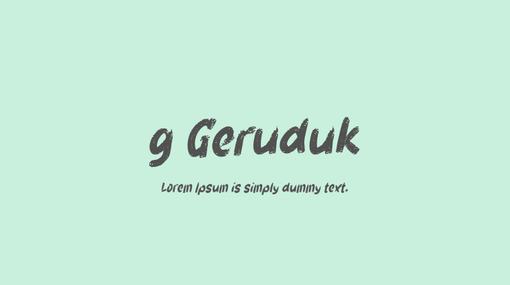 g Geruduk Font