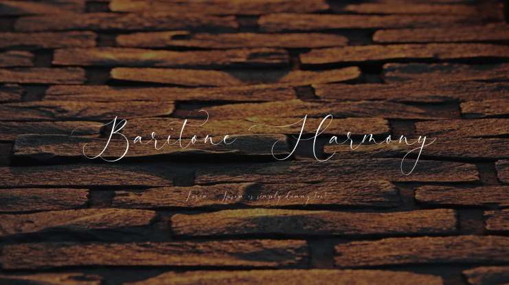 Baritone Harmony Font