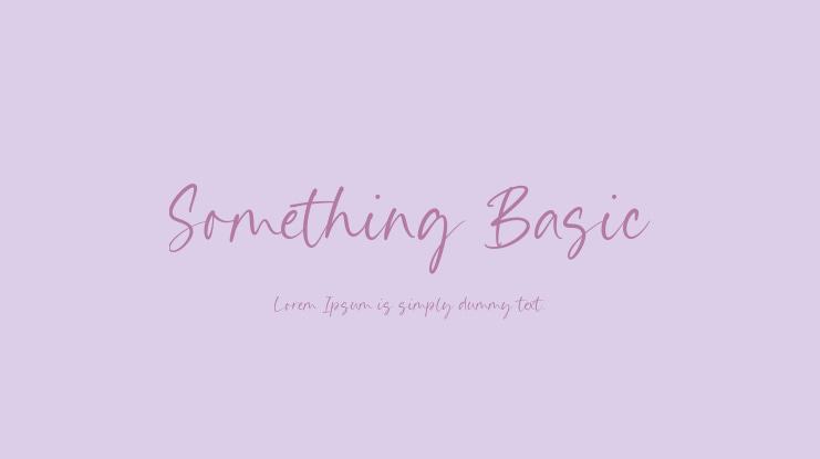 Something Basic Font