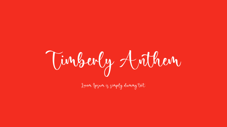 Timberly Anthem Font